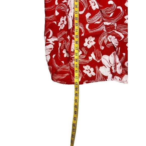 Faithfull the brand lulu size 4 red & white floral women’s zip back maxi skirt - Picture 9 of 13